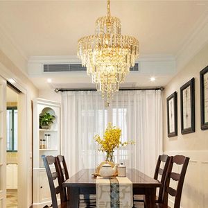 Pendants lampes élégantes plafonnier moderne Light K9 Crystal Chandelier d'éclairage de lustre lampe pour salle à manger du salon