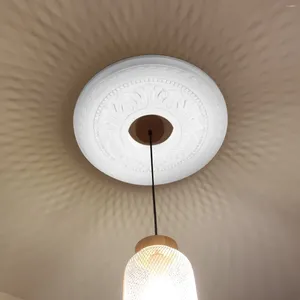 Lampes suspendues Titre anglais: Médaillons de plafond décoratifs Médaillon Pu Français Anneau lumineux rond