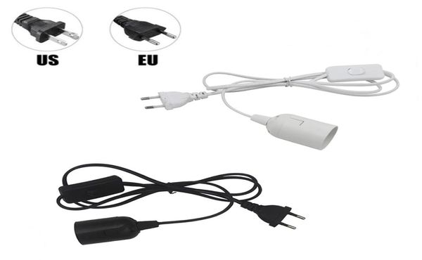 Lampes suspendues Prise ue US 18m câbles de cordon d'alimentation E27 support de Base de lampe avec fil de commutation pour pendentif ampoule LED luminaire lampe suspendue Suspe7136354