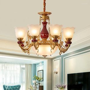 Lampes suspendues Style européen chambre plafond lustre salle à manger couloir éclairage intérieur décoration de la maison