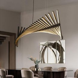 Hanglampen Europese stijl Creatieve Woonkamer LED Kroonluchter Verlichting Fishbone Designer Dining Modern Office