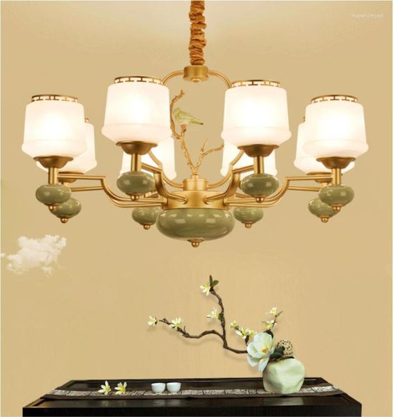 Lámparas colgantes estilo europeo lujosa lámpara LED El salón grande interior moderno hogar iluminación comedor