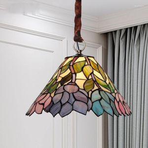 Hanglampen lampen Europese stijl retro huishoudelijke ganglampen Amerikaans pastoraal restaurant Creative Tiffany Glass Decoratief