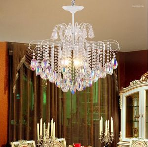 Lampes suspendues Lustres en cristal en fer forgé européen Personnalité créative Lampe Salon Restaurant El Led Lighting