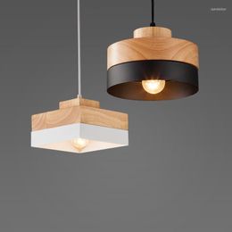 Lampes suspendues Eusolis lumières Moderne nordique eenvoudige Loft Hout LED Verlichtingsarmaturen salle à manger Eclairage intérieur
