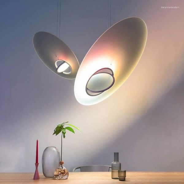 Lampes suspendues Lampe extravertie Nordic Galaxy Flying Saucer Light Designer Design italien Homestay Bar Ambiance Café