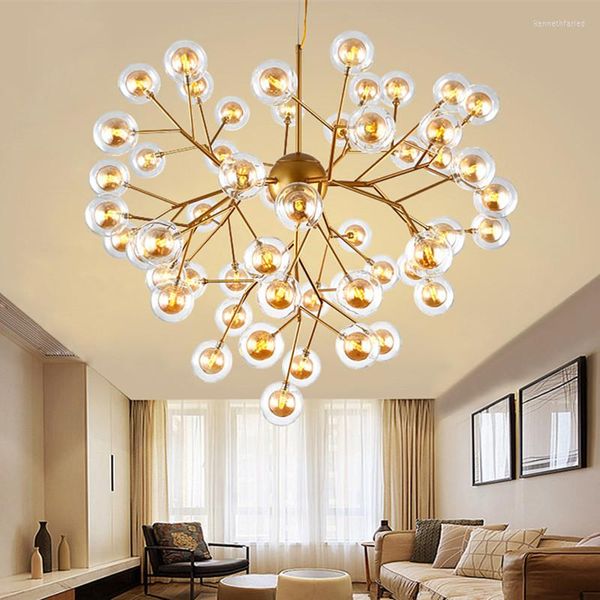 Lampes suspendues Firefly Lamp Branches LED Glass Bulb Ball Light
