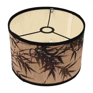 Lampes suspendues Lampadaire Remplacement Abat-Jour Bambou Vintage Décor À La Maison Style Chinois