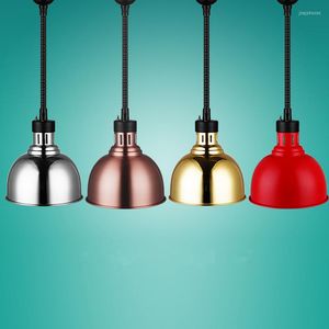 Lampes suspendues alimentaire chauffage lumière LED industrielle lampe rétractable pour cuisine Barbecue magasin El Restaurant luminaire
