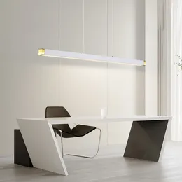 Lampes suspendues Spectre complet Moderne Minimaliste Nordic Bar à manger Lumières Personnalité Creative Studio LED Lustre de restaurant à un mot