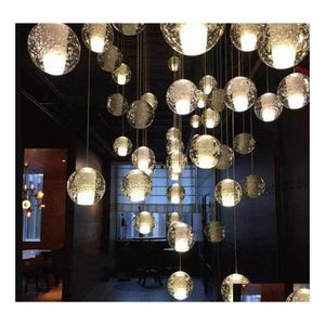 Pendants LED LED CRISTAL VERRE LAMPE METEEOR PLAGE PLAIN