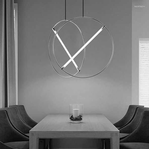 Lampes suspendues géométrique lumière bulle verre Els cercle suspendus planètes moderne Mini Bar boule d'éclairage Luminaria De Mesa