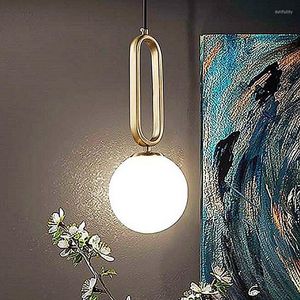 Lámparas colgantes Geometría Diseño Vidrio Metal LED Suspensión Luminaria Minimalista Único Hogar Interior Araña Luz de techo Ecológico