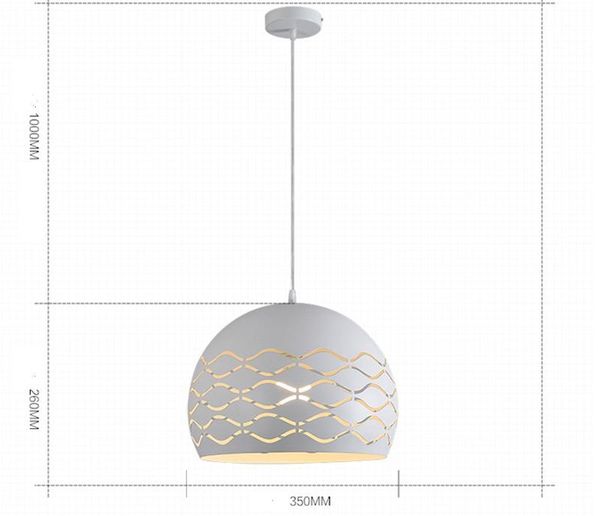 Lampes suspendus lampe suspendue à la balle mondiale pour salle à manger couloir chambre à coucher moderne en fer rond