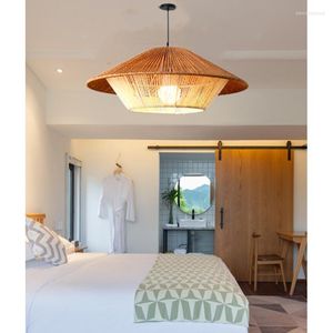 Hanglampen Handgeweven Touw Eetkamer Led Vintage Rustieke Hanglampen Voor Woonkamer Slaapkamer Balkon Woondecoratie