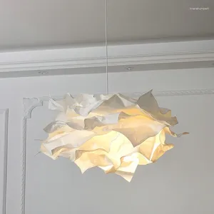 Hanglampen Handgemaakte DIY Voor Restaurant Doek Winkelverlichting Wit Papier Hanglamp Plafondarmatuur E27