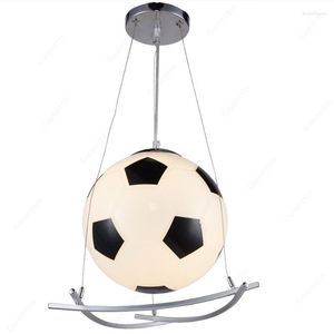 Lampes suspendues lumière de football suspendue pour chambre lampe Football enfants chambre décor à la maison moderne luminaire Led Loft industriel enfant cadeau