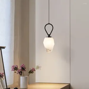 Hanglampen IJsglas G9 LED-verlichting Zwart Goud Koperdraad Verstelbare bedlamp Eetkamer Keuken Schorsing Verlichtingsarmaturen
