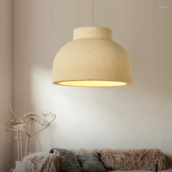 Lámparas colgantes de estilo japonés para interiores, lámpara de araña Wabi Sabi, decoración de habitación, lámpara LED para restaurante, luces colgantes creativas de diseño 2023