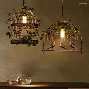 Hanger lampen industriële wind restaurants lamp kleding winkels bar podium vogel kooi verlichting Amerikaanse retro planten hangen