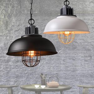 Hanglampen Iron Cafe Light Retro Loft Industrial Hanging Lamp voor eetkeukenmeubilair LED -verlichtingsbegift plafond Home Decor