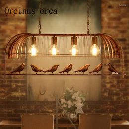 Hanglampen ijzer individualiteit originaliteit kooi lamp koffie bar restaurant studie Amerikaanse stijl retro eenvoudige vogel kroonluchter verzending gratis