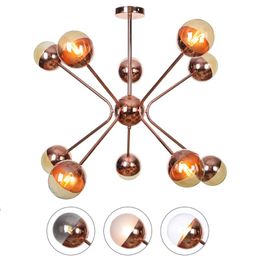 Hangende lampen ijzeren led licht creatieve lichten gouden cocina accesorio lustres para quarto luzes de teto avizelerpendant