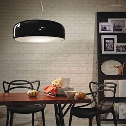 Hanglampen Italiaanse FlosSmithfield Eenvoudige Hanglamp Moderne Eetkamer Studie Slaapkamer Tafeldecoratie Zwarte Kroonluchter 48cm