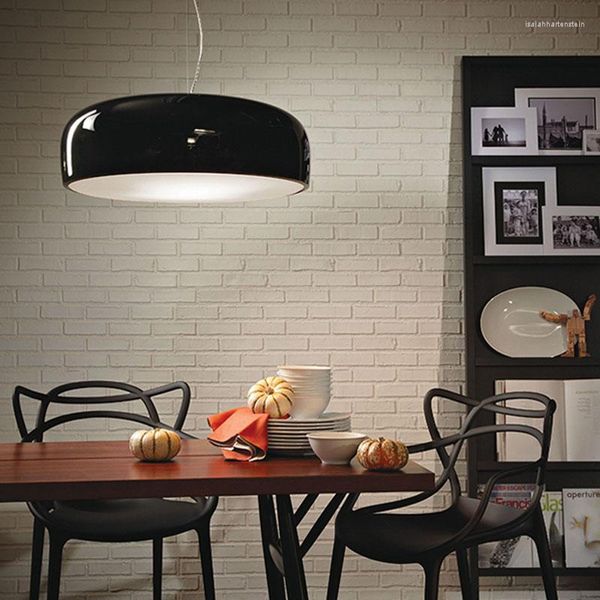 Lámparas colgantes FlosSmithfield italiano Lámpara colgante simple Comedor moderno Estudio Dormitorio Decoración de mesa Araña negra 48 cm