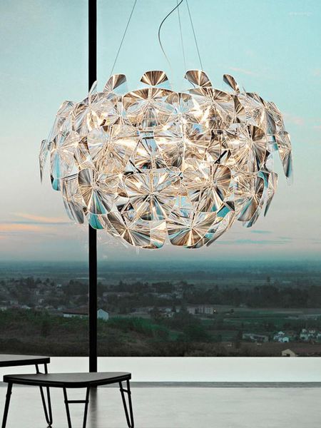 Lámparas colgantes Pétalo italiano Sala de estar Candelabro Diseñador Modelo Comedor Dormitorio Luz Ambiente de lujo Decoración