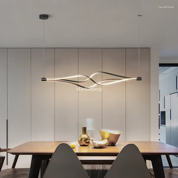 Lampes suspendues Italiano LED Plafonnier Salon Table à manger Moderne Bar Strip Bureau Décoration Maison Meubles