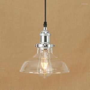 Hanglampen IWHD Glass Vintage Lamp Lights Led American Style Loft Industrial Lighting Edison Bulb Light Fixture E27 220V voor decor