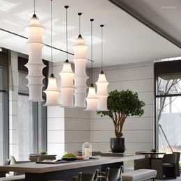 Hanglampen Japanse designer Art Kroonluchter woonkamer eetkamer slaapkamer el raam thee villa schaalbare lange zijden lamp