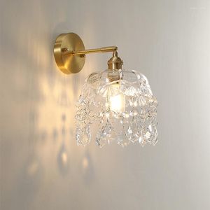 Hanglampen Japanse stijl glazen plafondkroonluchter Verlichting Moderne minimalistische nachtkastje Leeslamp Led-verlichting Kristal