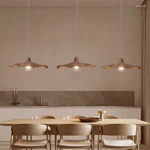 Lampes suspendues Japonais Wabi-sabi Plafond Lustre Moderne Salle À Manger Salon LED Lumière Minimaliste Designer E27 Suspendu