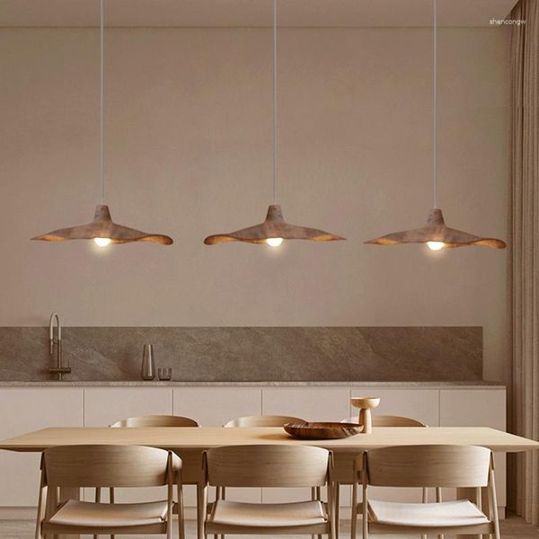 Lámparas colgantes Lámpara de techo Wabi-sabi japonesa Comedor moderno Sala de estar Luz LED Diseñador minimalista E27 Colgante