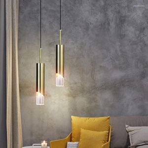 Hanglampen jmzm moderne mini kristallen kroonluchter led minimalistische koperen lamp luxe indoor decor voor eettafel slaapkamer