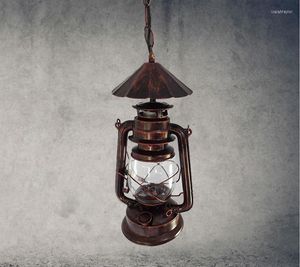 Lampes suspendues kérosène lanterne rétro lumières barre tête unique personnalité créative fer ferme café chinois Antique GY65