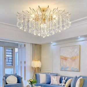 Lampes suspendues lampe dans le salon français cristal lumière abordable luxe style chambre salle à manger lustre