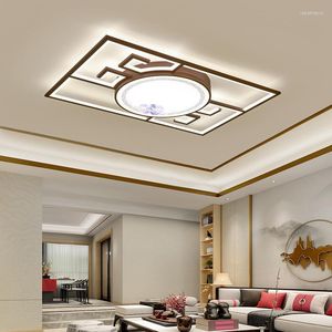 Lampes suspendues Lampe Dans Le Salon Style Chinois Rectangulaire Lobby Lumière Simple Ambiance Moderne LED Plafond Zen