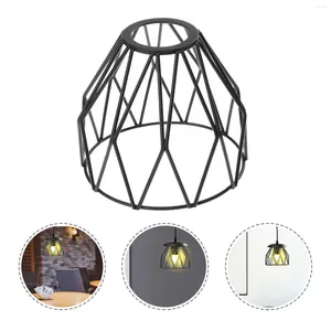 Lampes suspendues Abat-jour Ampoule Cagesmetal Cage Fer Éclairage Plafond Couverture Ouverte Abat-Jour Fil Luminaire Suspendudécoratif Couvre Ventilateur