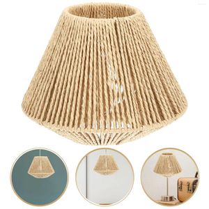 Lampes suspendues abat-jour Vintage abat-jour abat-jour rotin suspendu lustre plafond rustique en osier abat-jour chariot de pluie