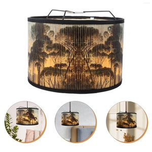 Hanglampen Lampenkap Eetkamer Afdrukken Bamboe Kroonluchter Cover Decor Hangende Decoratie