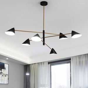 Hanglampen Led Kunst Kroonluchter Lamp Licht Room Decor Kegelvorm Creatieve Persoonlijkheid Wonen Designer Minimalistische Sfeer Dineren