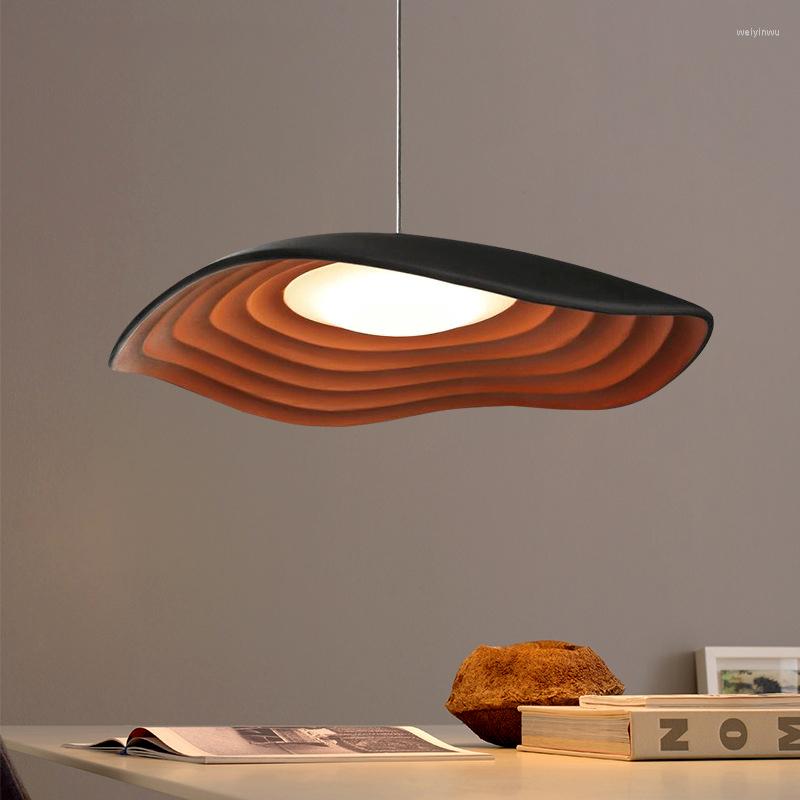 Pendant Lamps Led Art Chandelier Lamp Light Modern Industrial Lotus Leaf Unique Design Resin Kitchen Island Bedroom Dining Living