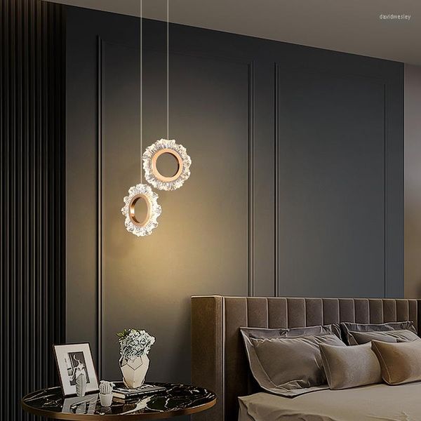 Lámparas colgantes Lámpara de techo LED Lustre Sala de estar Candelabros Luz moderna Decoración para el hogar 9W 12W Decoración colgante para el sol