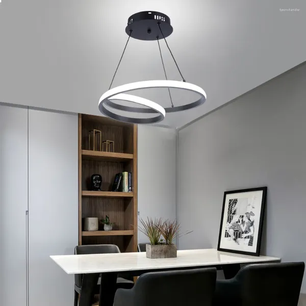 Lámparas colgantes Luces de araña LED Colgante ajustable Brillo hueco Anticorrosivo Fácil instalación Metal para dormitorio Baño