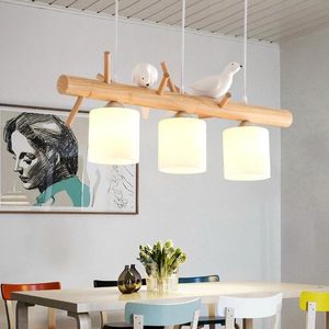 Hanglampen led kroonluchters voor tafel eten keuken modern houten plafond hangende lamp loft huizen interieur woonkamer lamppendan