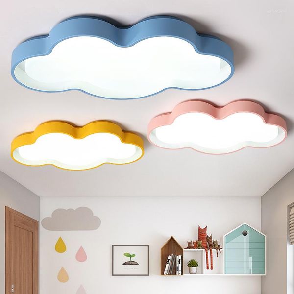 Lampes suspendues LED Cloud Chambre d'enfants Lustre Éclairage Intérieur Plafond Décor Multi Couleur Lustres Encastrés