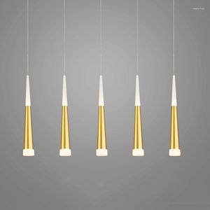 Hanger lampen LED Cone Small Chandelier 7W/12W Acryl Cob Dimable 110V-220V Spotlight Restaurant Bar Cafe Kitchen